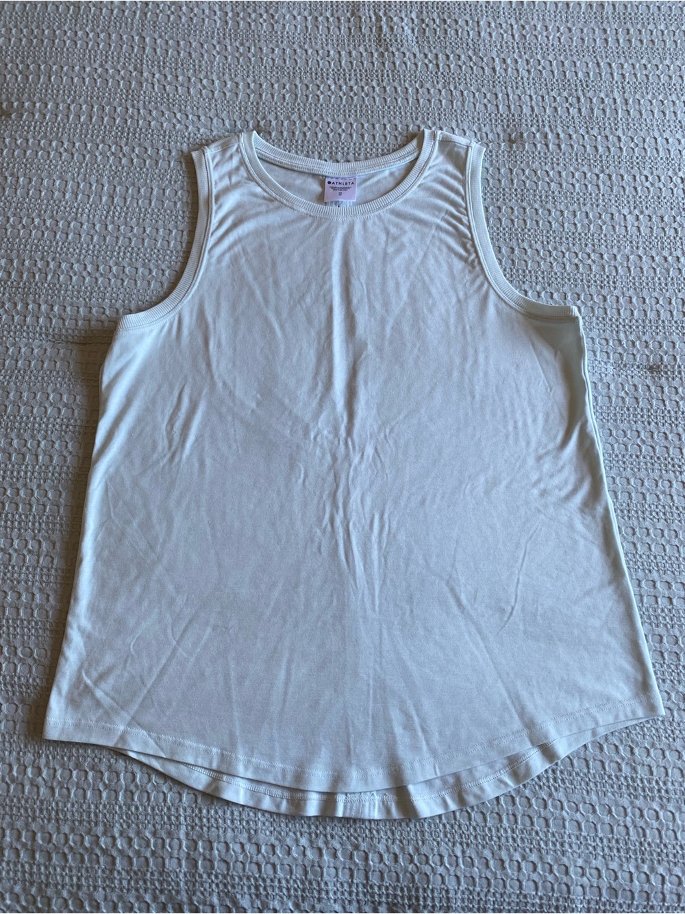 Athleta With Ease Open Back Tank Light Green XSYoga Workout Run High Neck